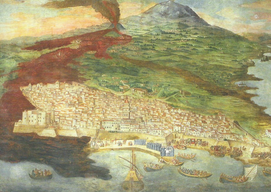 Извержение Этны в 1669 году. Схема